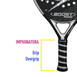 nastro overgrip su una racchetta di padel